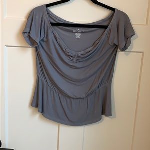 Grey Ribbed Soft and Sexy Tshirt